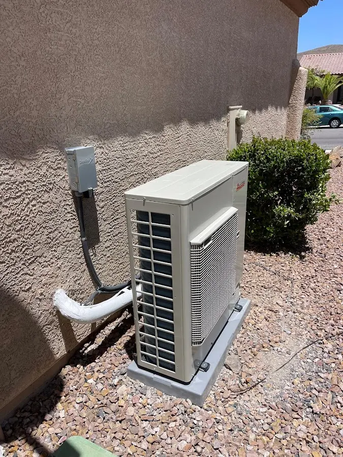 Residential air conditioning condenser unit in Palestine